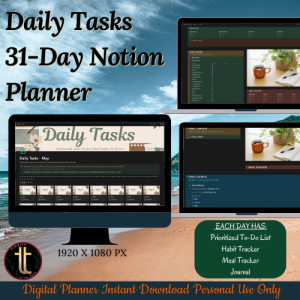 Daily Tasks 31-Day Notion Planner