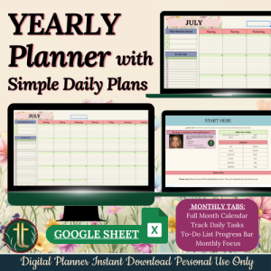 Bye24-Hello25 Simple Yearly Planner